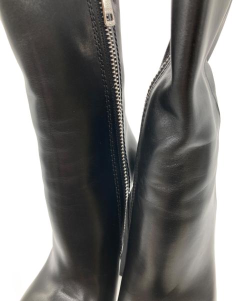 GUCCI（グッチ）GUCCI (グッチ) アンクルレザープラットフォームブーツ 	354248 ブラック サイズ:34 1/2の古着・服飾アイテム