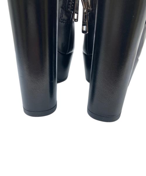 GUCCI（グッチ）GUCCI (グッチ) アンクルレザープラットフォームブーツ 	354248 ブラック サイズ:34 1/2の古着・服飾アイテム