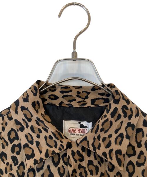 GANGSTERVILLE（ギャングスタービル）GANGSTERVILLE (ギャングスタービル) オープンカラーシャツ　GSV-20-SS-14 ブラウン サイズ:Sの古着・服飾アイテム