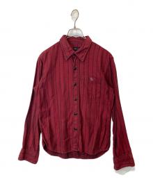 R.J.B（アールジェイビー）の古着「ストライプシャツ」｜レッド