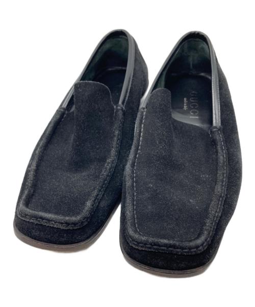 GUCCI（グッチ）GUCCI (グッチ) スエード ドライビングシューズ 111 6072 ブラック サイズ:42 1/2の古着・服飾アイテム