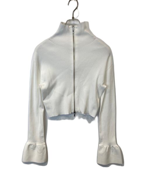 emmi atelier（エミアトリエ）emmi atelier (エミアトリエ) フロントジップカーディガン 13WND241069 ホワイト サイズ:FREEの古着・服飾アイテム
