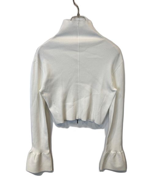 emmi atelier（エミアトリエ）emmi atelier (エミアトリエ) フロントジップカーディガン 13WND241069 ホワイト サイズ:FREEの古着・服飾アイテム