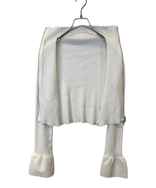 emmi atelier（エミアトリエ）emmi atelier (エミアトリエ) フロントジップカーディガン 13WND241069 ホワイト サイズ:FREEの古着・服飾アイテム