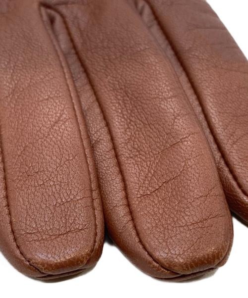 COACH（コーチ）COACH (コーチ) スカルプテッド シグネチャー レザー テック グローブ 76014 ブラウンの古着・服飾アイテム
