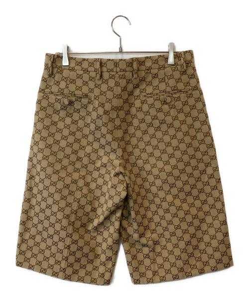 GUCCI（グッチ）GUCCI (グッチ) GGモノグラムキャンバスハーフパンツ 574290 ZKU09 ベージュ サイズ:48の古着・服飾アイテム
