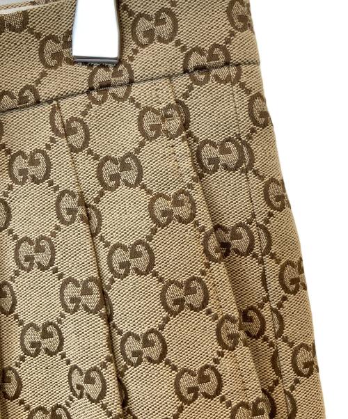 GUCCI（グッチ）GUCCI (グッチ) GGモノグラムキャンバスハーフパンツ 574290 ZKU09 ベージュ サイズ:48の古着・服飾アイテム