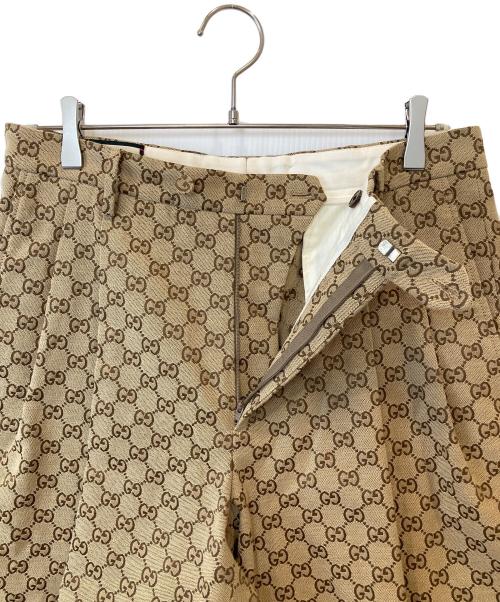 GUCCI（グッチ）GUCCI (グッチ) GGモノグラムキャンバスハーフパンツ 574290 ZKU09 ベージュ サイズ:48の古着・服飾アイテム