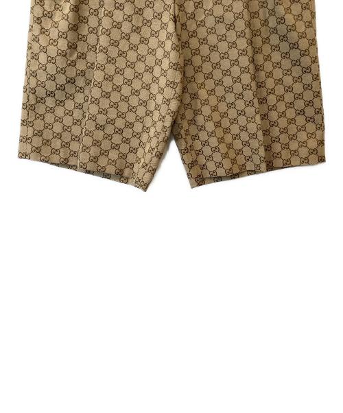 GUCCI（グッチ）GUCCI (グッチ) GGモノグラムキャンバスハーフパンツ 574290 ZKU09 ベージュ サイズ:48の古着・服飾アイテム