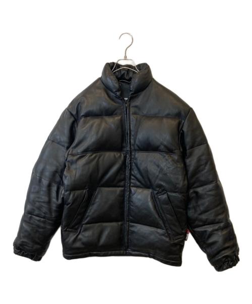 Schott（ショット）Schott (ショット) レザーダウンジャケット ブラック サイズ:36の古着・服飾アイテム