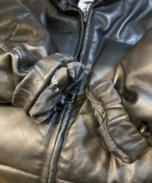 Schott（ショット）Schott (ショット) レザーダウンジャケット ブラック サイズ:36の古着・服飾アイテム