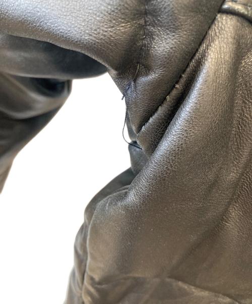 Schott（ショット）Schott (ショット) レザーダウンジャケット ブラック サイズ:36の古着・服飾アイテム
