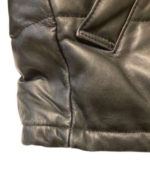 Schott（ショット）Schott (ショット) レザーダウンジャケット ブラック サイズ:36の古着・服飾アイテム