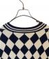 中古・古着 minami Anderson (ミナミ アンダーソン) Diamond pattern Cotton Knit Vest　ニットベスト　	23＃0837331 ネイビー×アイボリー サイズ:M：6000円
