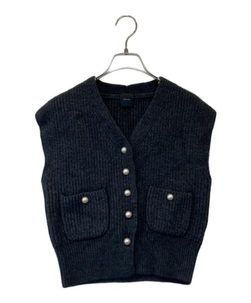 Spick and Span（スピックアンドスパン）Spick and Span (スピックアンドスパン) パールボタン畦ニットベスト 23080200531040 グレー サイズ:FREEの古着・服飾アイテム