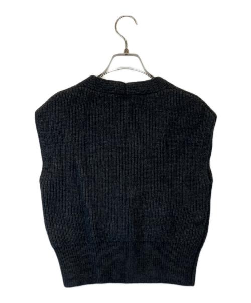 Spick and Span（スピックアンドスパン）Spick and Span (スピックアンドスパン) パールボタン畦ニットベスト 23080200531040 グレー サイズ:FREEの古着・服飾アイテム