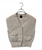 Spick and Spanスピックアンドスパン）の古着「パールボタン畦ニットベスト」｜アイボリー