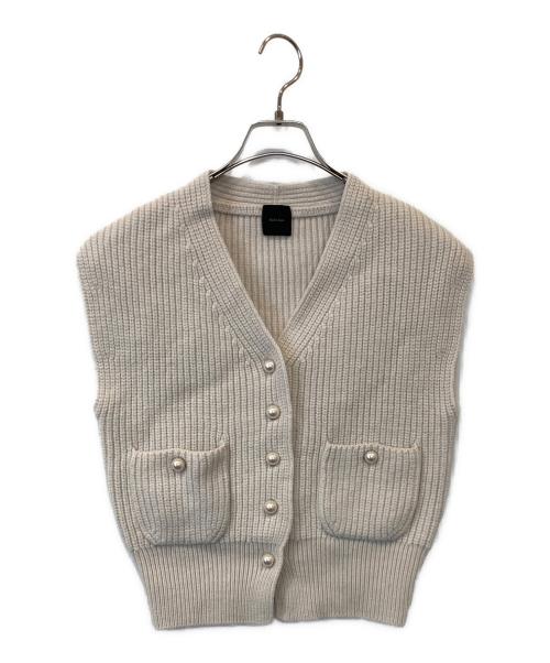 Spick and Span（スピック＆スパン）Spick and Span (スピックアンドスパン) パールボタン畦ニットベスト アイボリー サイズ:FREEの古着・服飾アイテム