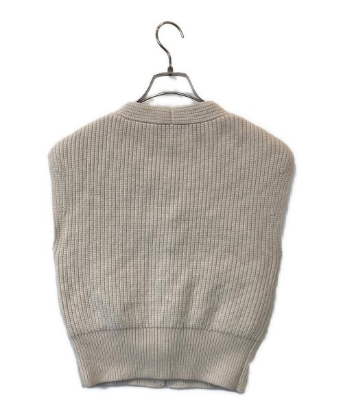 Spick and Span（スピック＆スパン）Spick and Span (スピックアンドスパン) パールボタン畦ニットベスト アイボリー サイズ:FREEの古着・服飾アイテム