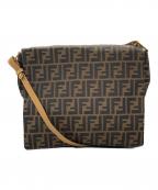 FENDIフェンディ）の古着「ズッカ柄ショルダーバッグ」｜ブラウン
