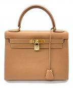 HERMESエルメス）の古着「ケリー28 エプソン 外縫い 2WAYショルダーバッグ」｜ブラウン