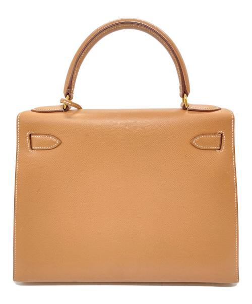 HERMES（エルメス）HERMES (エルメス) ケリー28 エプソン 外縫い 2WAYショルダーバッグ ブラウンの古着・服飾アイテム