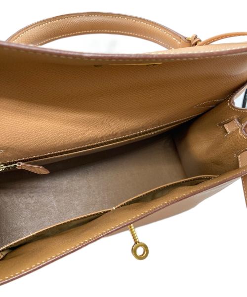 HERMES（エルメス）HERMES (エルメス) ケリー28 エプソン 外縫い 2WAYショルダーバッグ ブラウンの古着・服飾アイテム