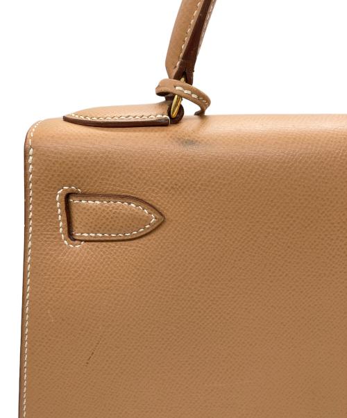 HERMES（エルメス）HERMES (エルメス) ケリー28 エプソン 外縫い 2WAYショルダーバッグ ブラウンの古着・服飾アイテム