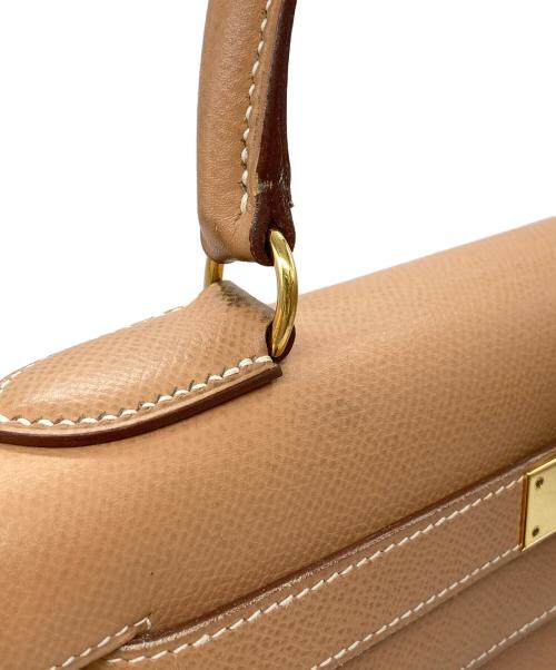HERMES（エルメス）HERMES (エルメス) ケリー28 エプソン 外縫い 2WAYショルダーバッグ ブラウンの古着・服飾アイテム