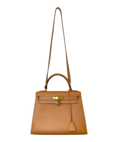 HERMES（エルメス）HERMES (エルメス) ケリー28 エプソン 外縫い 2WAYショルダーバッグ ブラウンの古着・服飾アイテム