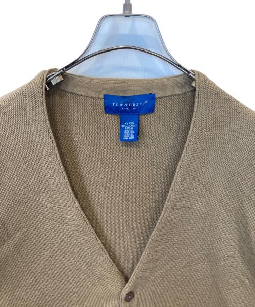 TOWN CRAFT（タウンクラフト）TOWN CRAFT (タウンクラフト) アクリルカーディガン ブラウン サイズ:XLの古着・服飾アイテム