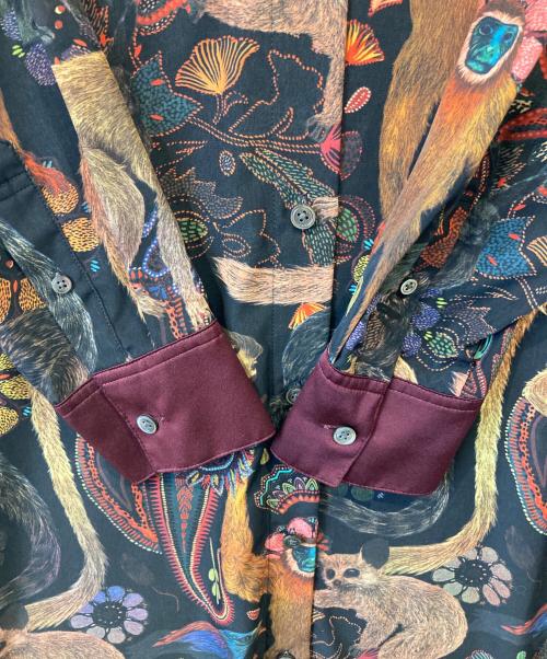 PAUL SMITH（ポールスミス）PAUL SMITH (ポールスミス) モンキー柄 デイドレス OPPPHA0601 ブラック サイズ:40の古着・服飾アイテム