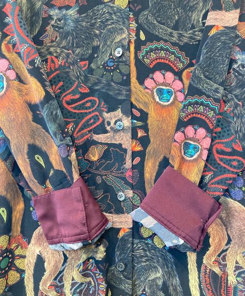 PAUL SMITH（ポールスミス）PAUL SMITH (ポールスミス) モンキー柄 デイドレス OPPPHA0601 ブラック サイズ:40の古着・服飾アイテム