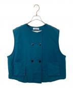 PARICIPARICI）の古着「ベルスプリット EVOダウン ダブルボタンベスト　50-01-BZ-003-24-2」｜ブルー