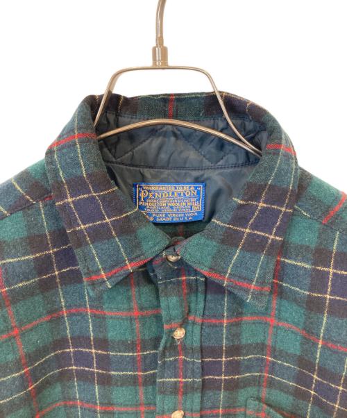 PENDLETON（ペンドルトン）PENDLETON (ペンドルトン) チェックシャツ グリーン×ネイビー サイズ:Mの古着・服飾アイテム
