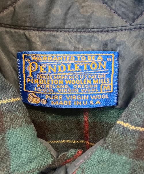 PENDLETON（ペンドルトン）PENDLETON (ペンドルトン) チェックシャツ グリーン×ネイビー サイズ:Mの古着・服飾アイテム