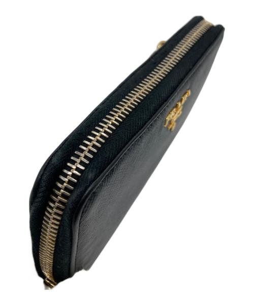 PRADA（プラダ）PRADA (プラダ) ラウンドファスナー財布 ブラックの古着・服飾アイテム