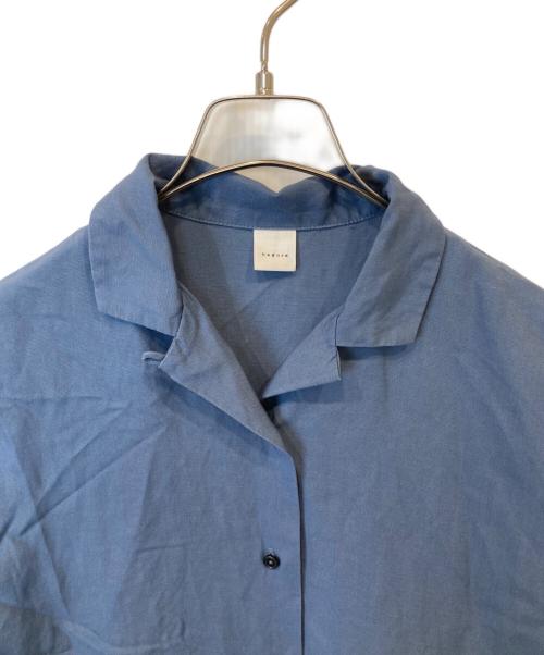 かぐれ（カグレ）かぐれ (カグレ) リヨセルリネン半袖ワンピース GA45-26M013 ブルー サイズ:FREEの古着・服飾アイテム