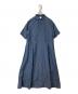 かぐれ（カグレ）の古着「リヨセルリネン半袖ワンピース GA45-26M013」｜ブルー