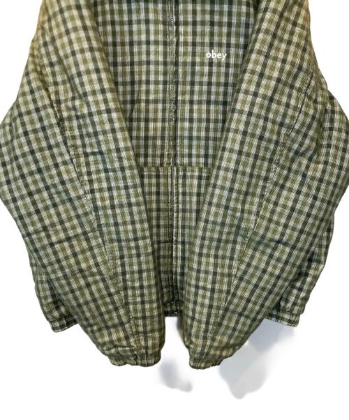 OBEY（オベイ）OBEY (オベイ) クラシックコーデュロイチェックスウィングトップ グリーン サイズ:Mの古着・服飾アイテム