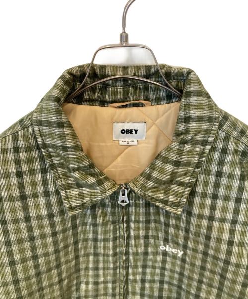OBEY（オベイ）OBEY (オベイ) クラシックコーデュロイチェックスウィングトップ グリーン サイズ:Mの古着・服飾アイテム