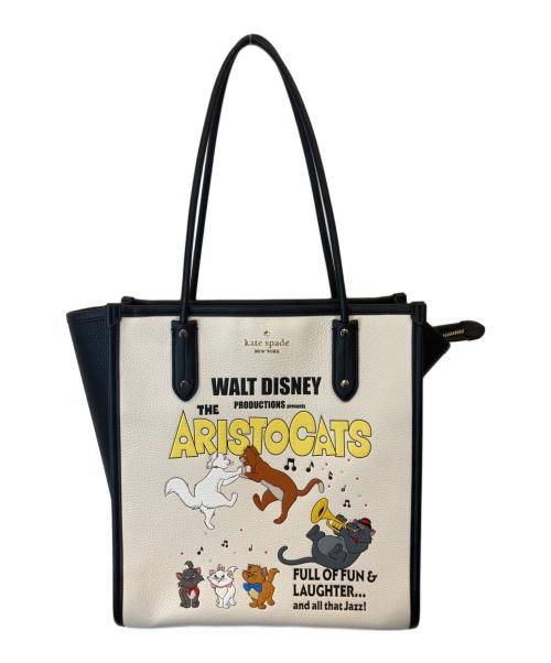 Kate Spade（ケイトスペード）Kate Spade (ケイトスペード) DISNEY (ディズニー) アリストキャット ノース サウス トート KC615 L38 ホワイト サイズ:記載なしの古着・服飾アイテム