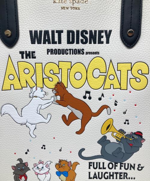 Kate Spade（ケイトスペード）Kate Spade (ケイトスペード) DISNEY (ディズニー) アリストキャット ノース サウス トート KC615 L38 ホワイト サイズ:記載なしの古着・服飾アイテム