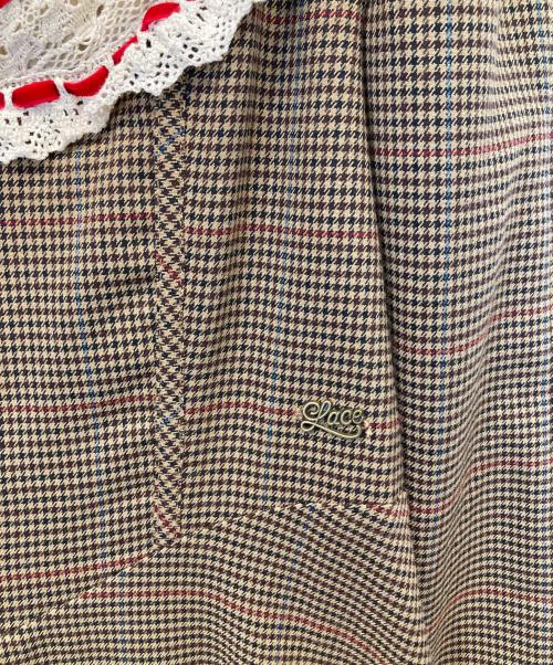 LACEMADE（レースメイド）LACEMADE (レースメイド) 「公爵の荘園」千鳥格子コルセットドレス ブラウン サイズ:XLの古着・服飾アイテム