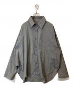 ZARA×MAISON SPECIALザラ×メゾンスペシャル）の古着「ストライプネクタイシャツ 7759/846/096」｜グレー