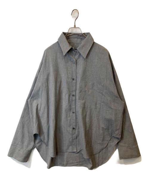 ZARA（ザラ）ZARA (ザラ) MAISON SPECIAL (メゾンスペシャル) ストライプネクタイシャツ 7759/846/096 グレー サイズ:ML 未使用品の古着・服飾アイテム