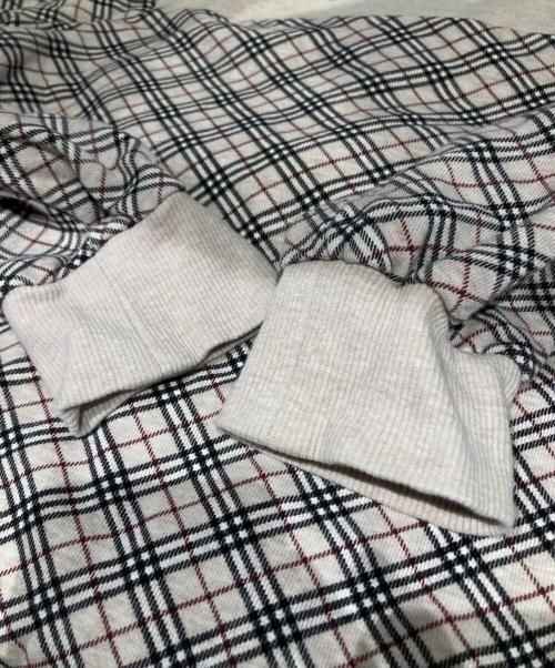 BURBERRY BLUE LABEL（バーバリー ブルー レーベル）BURBERRY BLUE LABEL (バーバリーブルーレーベル) ボートネックノバチェックスウェット FAF21-657 ベージュ サイズ:38の古着・服飾アイテム