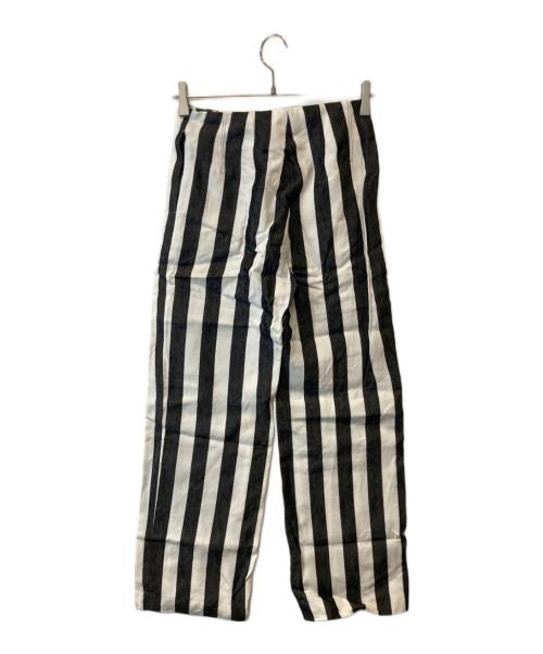 DES PRES（デ プレ）DES PRES (デ プレ) ヘビーオックスフォードストライプリネン ハイウエストパンツ　22-04-31-04110 ホワイト×ブラック サイズ:34の古着・服飾アイテム