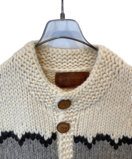 COWICHAN（カウチン）Cowichan (カウチン) ニットベスト ホワイト×ブラウン サイズ:表記がない為不明の古着・服飾アイテム