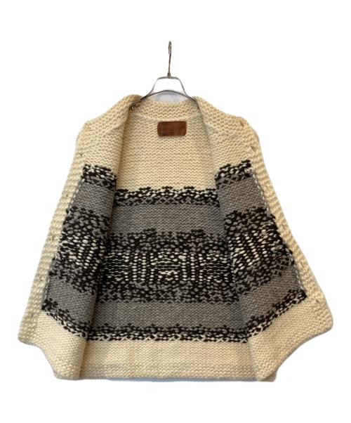 COWICHAN（カウチン）Cowichan (カウチン) ニットベスト ホワイト×ブラウン サイズ:表記がない為不明の古着・服飾アイテム